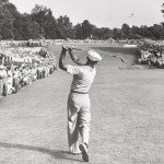 Ben Hogan hits his famous 1-iron at Merion Golf Club during the 1950 US Open