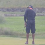 Tiger Woods practices golf at Merion Golf Club ahead of the US Open