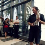 Phil Mickelson visits the Callaway Golf HQ after his win at The Open Championship and shares the Claret Jug