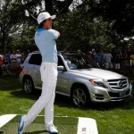 Rickie Fowler and Mercedes Benz during the hole-in-one challenge