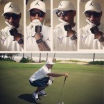 Carmelo Anthony plays golf