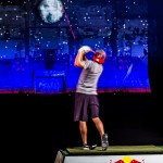 Rickie Fowler in the Red Bull driving range