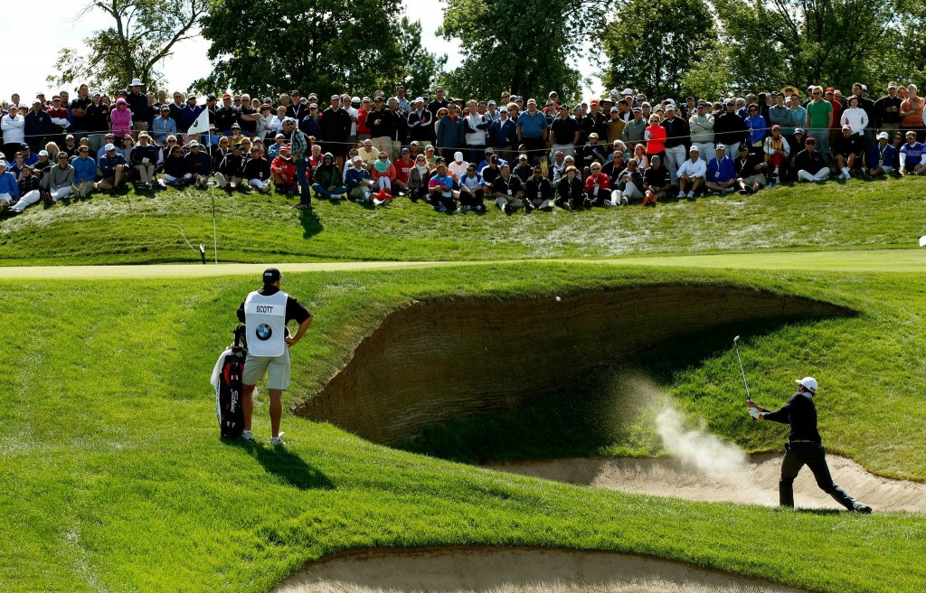 Adam Scott at the BMW Championship at Conway Farms Golf Club