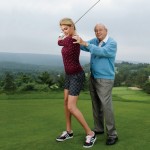 Kate Upton and Arnold Palmer