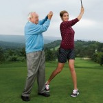 Kate Upton and Arnold Palmer