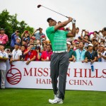 Tiger Woods and Rory McIlroy at Mission Hills Haikou