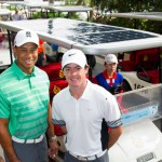 Tiger Woods and Rory McIlroy at Mission Hills Haikou