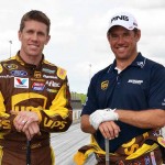 Lee Westwood and Carl Edwards NASCAR UPS