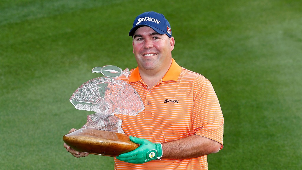 Kevin Stadler wins the 2014 Waste Management Phoenix Open at TPC Scottsdale